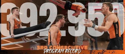 Men's gymnastics posts another program high with 392.950 at Simpson