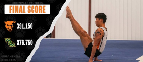 Men's gymnastics defeats William and Mary at home