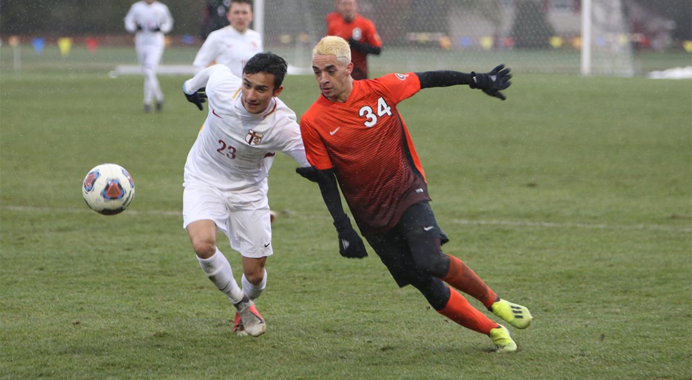 Men's soccer season concludes with 4-0 loss to Calvin in NCAA first round match