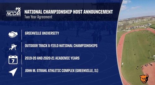 Greenville University chosen as host of 2020 and 2021 NCCAA outdoor track and field national championships