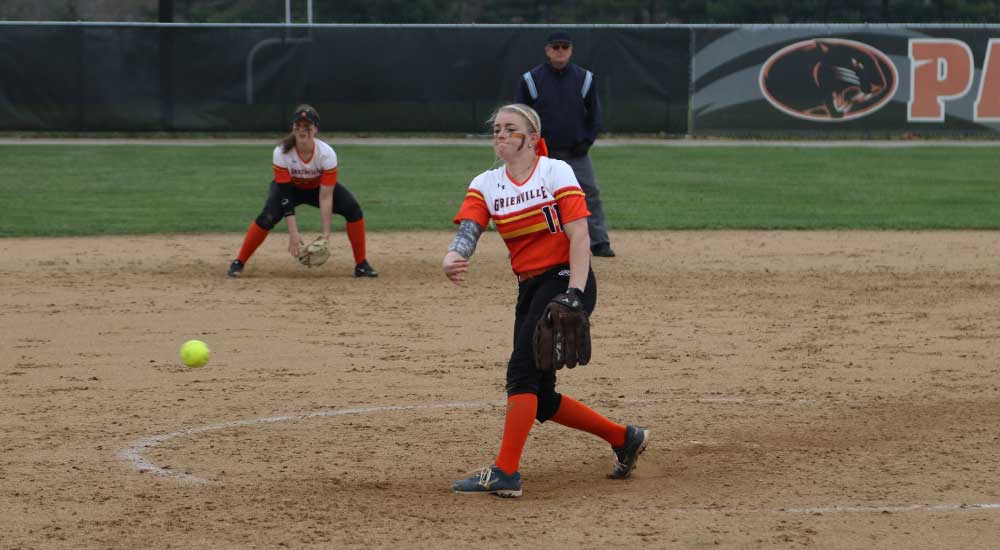 Softball grabs two SLIAC wins; Anderson records 17 strikeout, one hitter