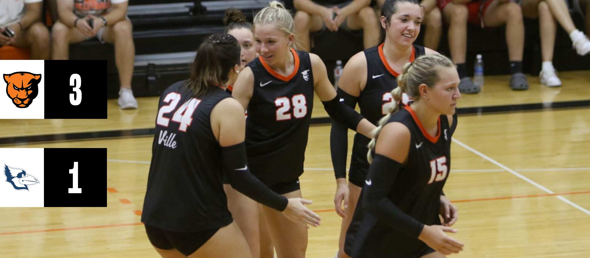 Women's volleyball improves SLIAC record to 5-0 with two Saturday wins