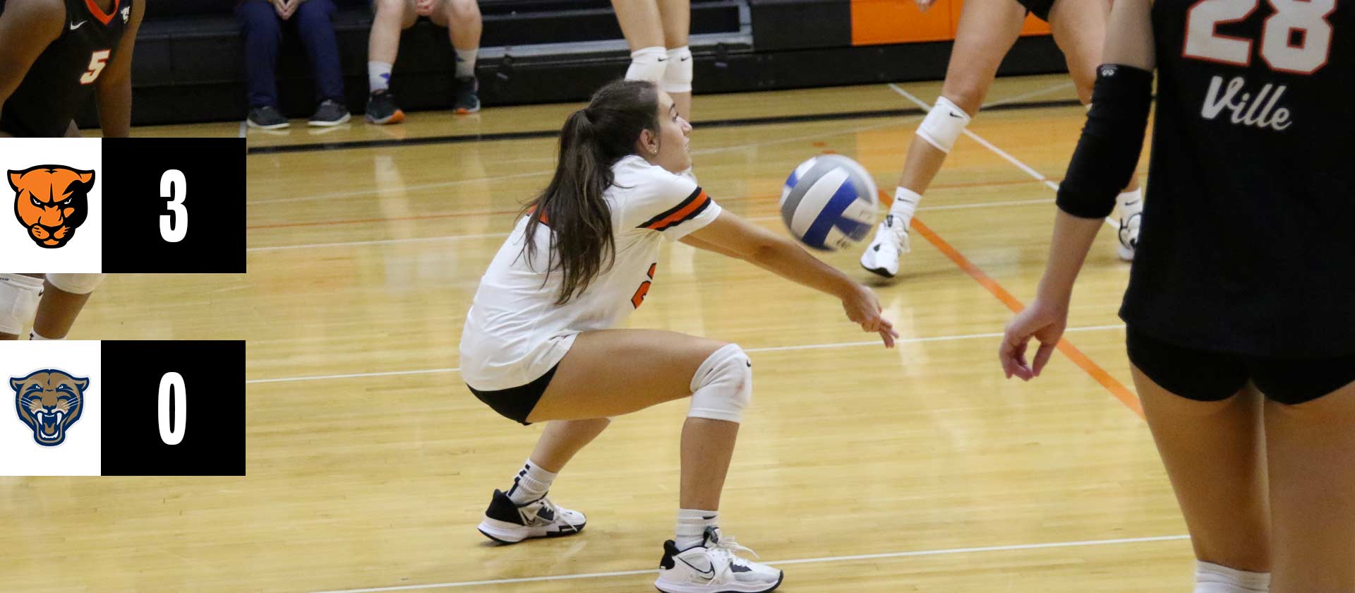 Women's volleyball earns two three set wins