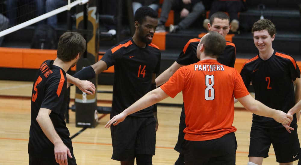 Men's volleyball record moves to .500 with loss at Augustana