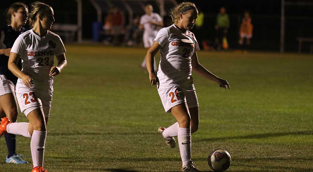 Women's soccer improves undefeated SLIAC start with 2-0 win