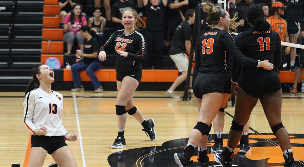 Volleyball sweeps matches at Spalding