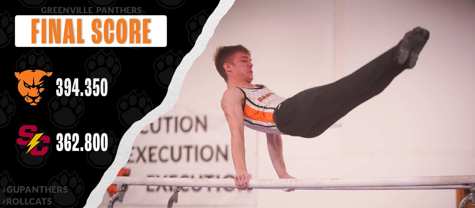 Men's gymnastics finishes regular season with a win over Simpson